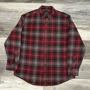 Pendleton Flannel Woolen Mills Mason Mens L Shadow Plaid‎ Button Down Shirt